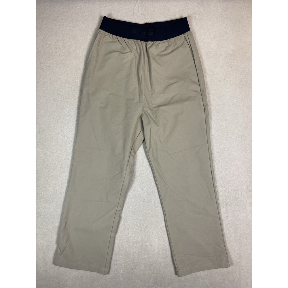 Fear Of God Pants Womens Khaki Small Essentials Pull On Casual Straight Adult